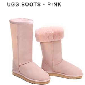 DELUXE CLASSIC TALL UGG BOOTS - PINK (9) wore for 10 mins No Wear